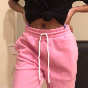 soft pink sweatpants